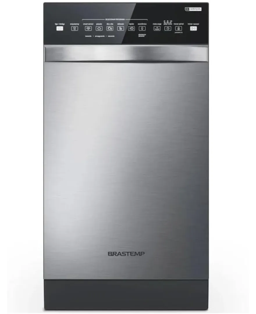 Lava-Louças 10 Serviços Brastemp Cor Inox com Ciclo Pesado - BLF10BR