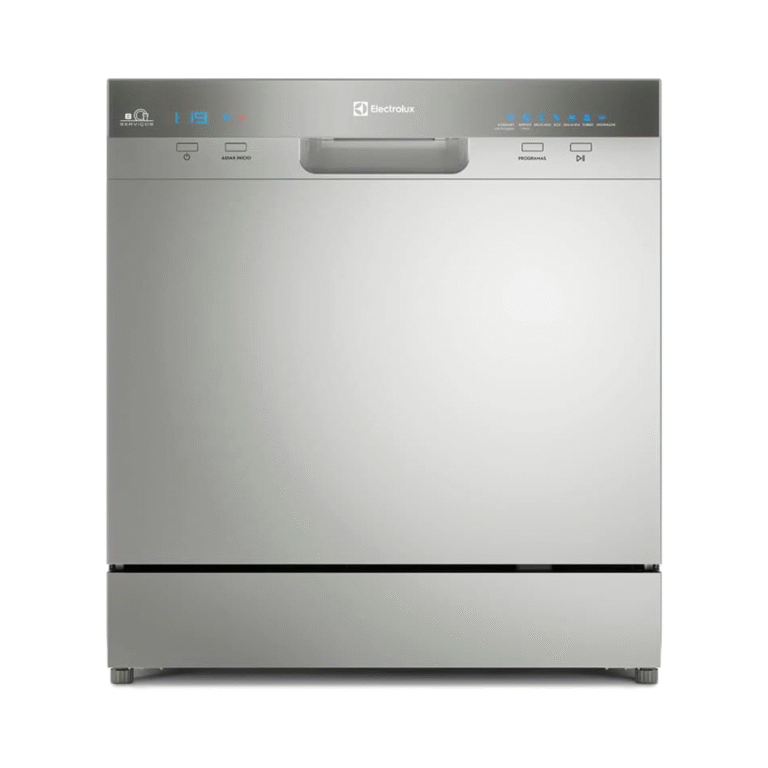 Lava-Louças Electrolux 8 Serviços Inox LL08S vista frontal com painel digital e acabamento moderno