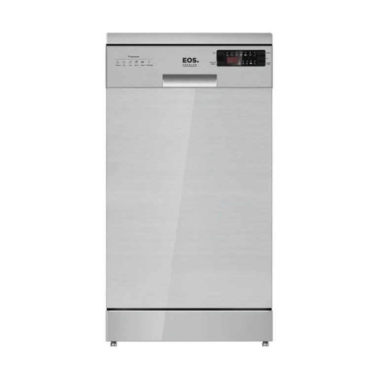 Lava-louças EOS 10 Serviços ELL10S na cor prata com painel digital em destaque.