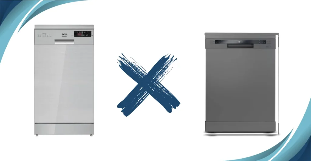 Comparativo entre lava-louças EOS e Midea – diferença de design e recursos