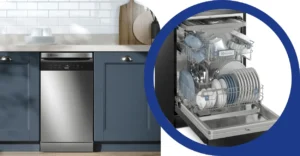 Interior e exterior de uma das melhores lava-louças de 10 serviços com design moderno e capacidade completa